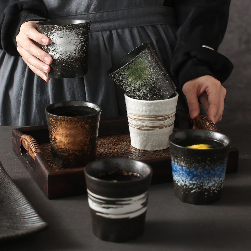 日式陶瓷水杯茶杯摆台水杯创意随手杯大容量
