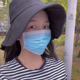 日本 UV CUT 防紫外线防晒帽护颈吸汗透气圆顶宽檐遮阳帽太阳帽女