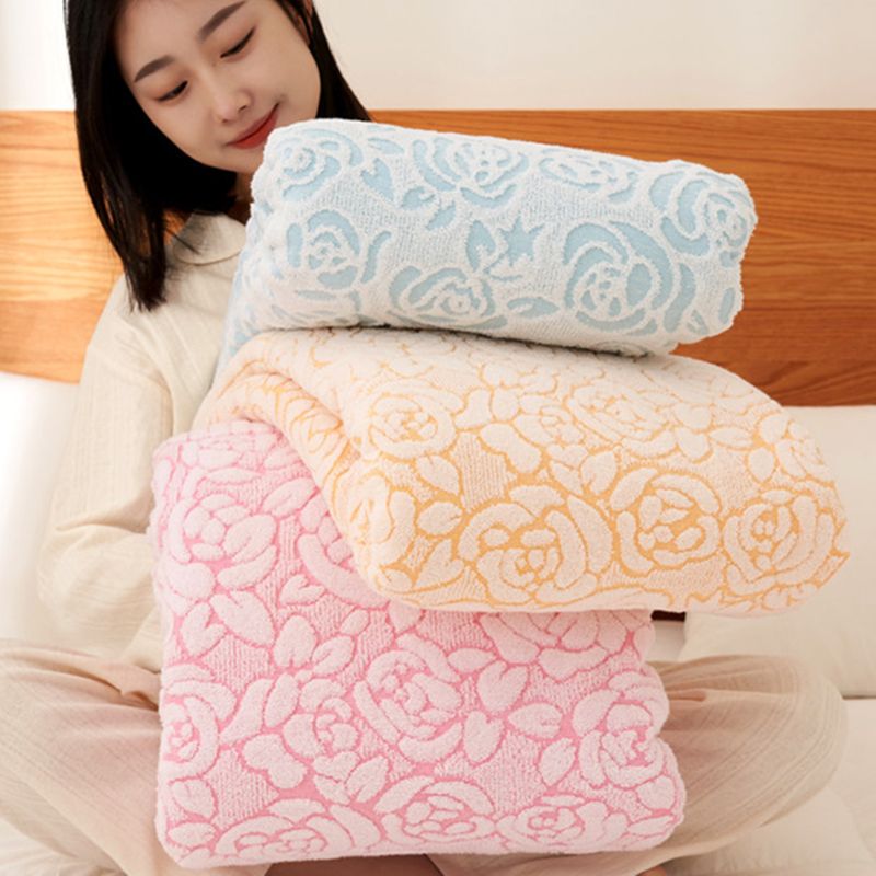 老式上海全棉毛巾被纯棉成人夏季薄款空调盖毯家用床单夏凉被毯子