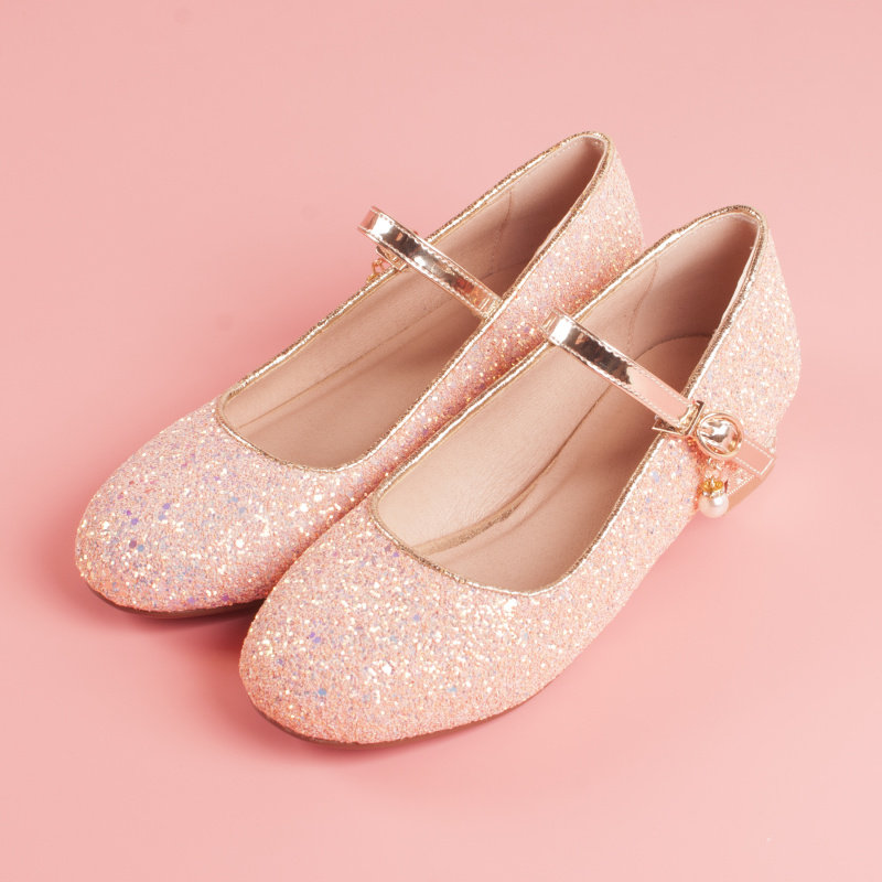 甜美淑女女鞋粉色少女乖乖鞋低玛丽珍珍珠伴娘单鞋