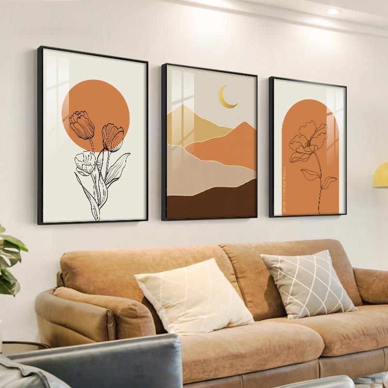 抽象客厅装饰画三联壁画现代简约轻奢沙发背景墙高档餐厅北欧挂画