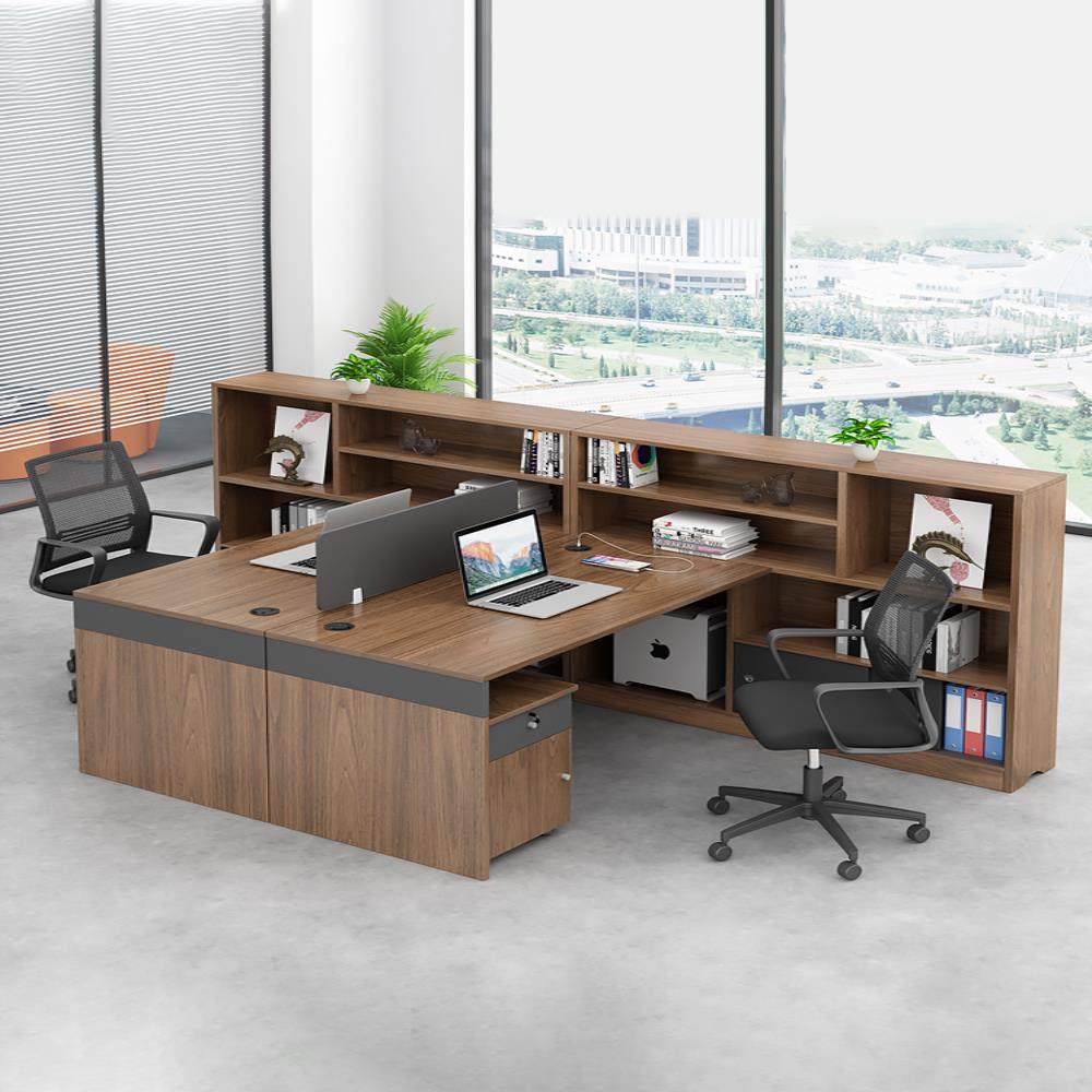 (今日9折)广州职员工位办公桌椅组合财务屏风双人面对面简约现代办公