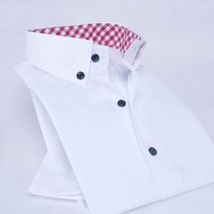 2016新款纯棉白色衬衫男士短袖衬衫韩版修身英伦休闲半袖衬衣包邮