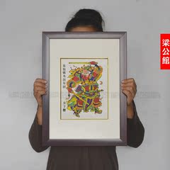 木版年画|木板年画|中式装饰画|三娘教子|凤香兰|步下鞭|柴王推车