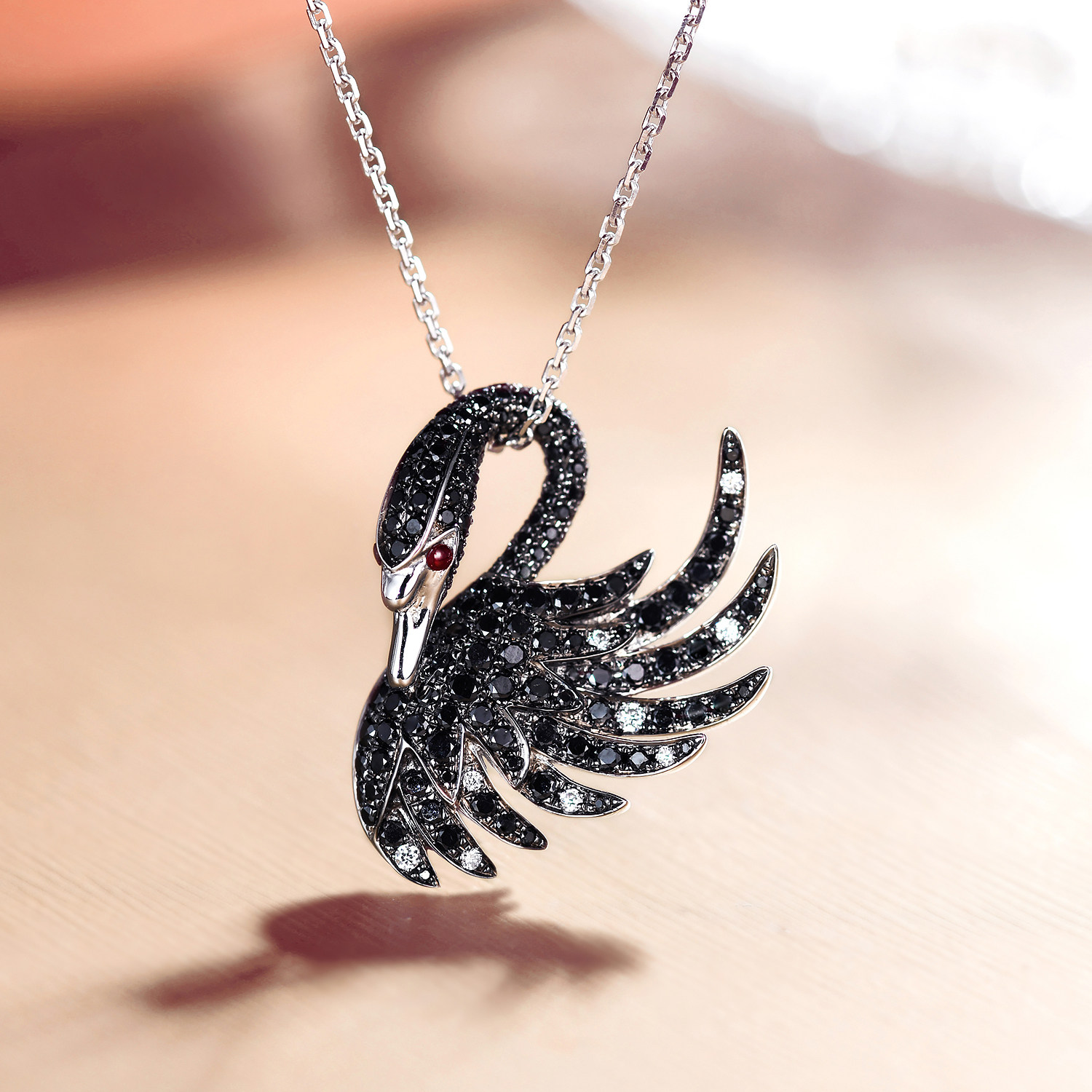 施华洛世奇 项链天鹅 18k金