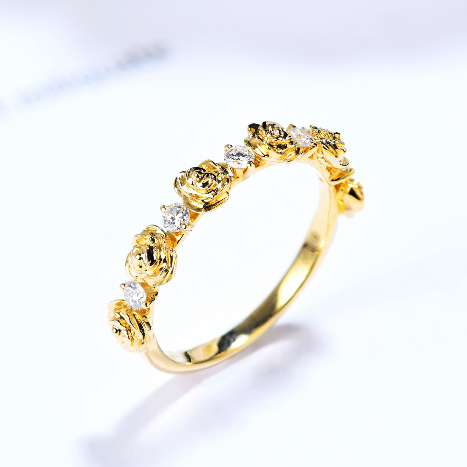 俊皇珠宝 18k白金手链女钻石字母手链 百搭手链26个字母个性定制