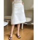 Acme2024夏季新款廓形亲肤棉麻半身裙百搭气质直筒A字裙 71068