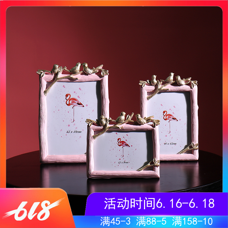 创意小鸟照片相框摆台现代简约桌面轻奢摆件装饰5 6寸7寸相片相架在类目 家居饰品, 相框/画框中 - 来自Buy2taobao.com提供专业的淘宝代购服务