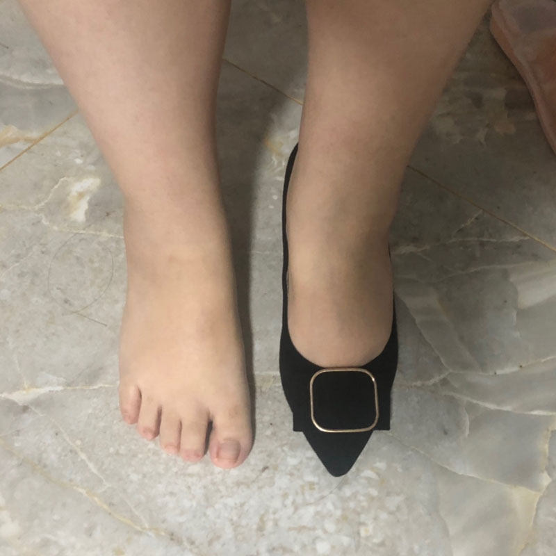 一折44码女鞋 高跟鞋_44码大码女鞋胖脚宽肥潮款粗跟41- 43皮鞋女宽松