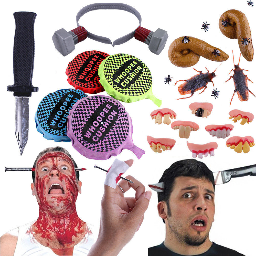 万圣节整人大便蟑螂苍蝇手指钉放屁垫搞怪整蛊道具恶作剧恶搞道