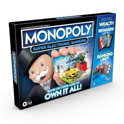 孩之宝 地产大亨 Monopoly 超级电子银行 刷卡机大富翁桌游 E8978