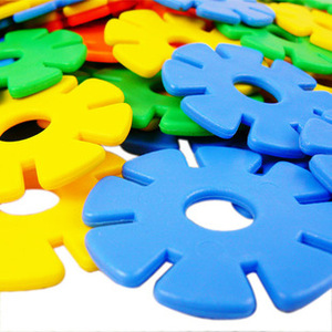 【安全无毒】正品大号加厚简装雪花片 儿童益智塑料拼插积木玩具