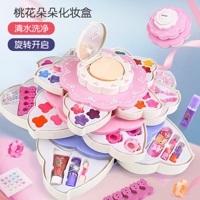 迪士尼公主化妆盒女童_儿童化妆品套装无毒化妆盒公主女童9彩妆7玩具8