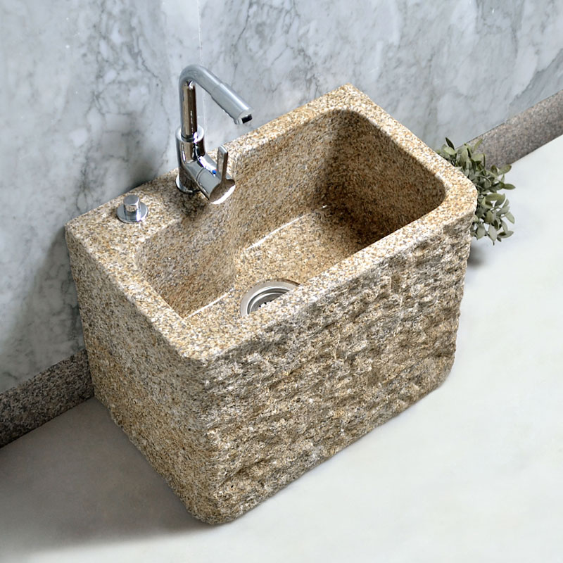 大理石室外洗拖把池家用阳台卫生间水槽户外庭院长方形石头墩布池