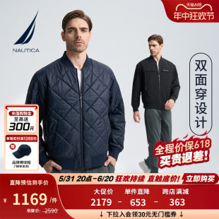 NAUTICA/诺帝卡男装两面穿防风保暖棒球服厚款夹克外套JO2312