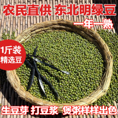 新东北小绿豆500g明绿豆芽种子 非转基因杂粮绿小豆全店满38包邮