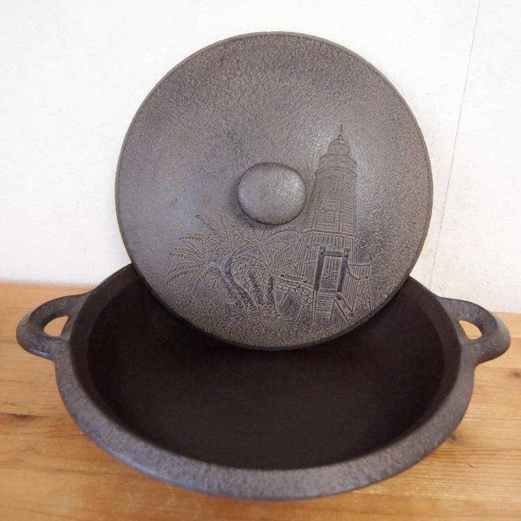 日本正寿堂堂主人间国宝高桥敬典手工作铁砂锅汤锅炖锅煮锅煎锅