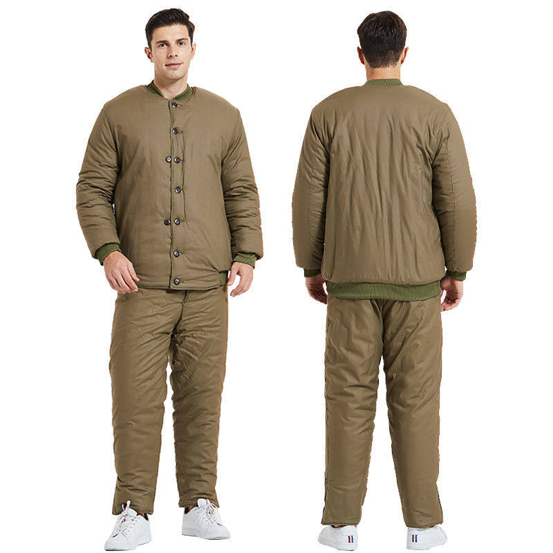 正品老式87劳保防寒服冷库棉衣棉裤军黄色棉袄白棉花加厚男棉大衣