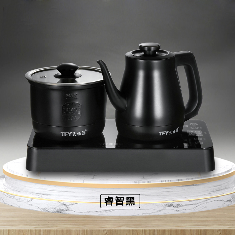 天福源电磁炉茶具烧水壶套装全自动电热水壶煮茶炉底部上水304壶