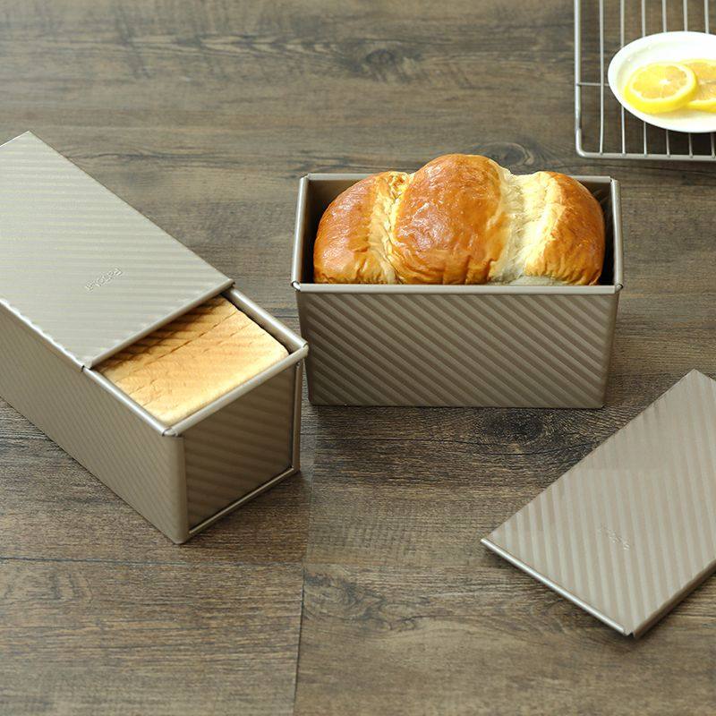 吐司盒450g带盖不沾面包盒密封烤箱烘焙模具土司模具保鲜盒储存盒