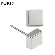 YUKI men''s jewelry earrings 925 Silver Korean men decorated City boy a simple brick original of Silver earrings