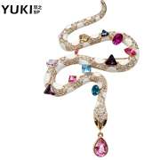 YUKI female snake jewelry luxury corsage brooch sweater pins SpongeBob original jewelry lover gifts
