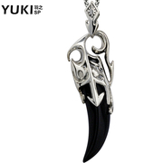 YUKI vintage silver jewelry men''s jewelry 925 Silver men''s necklaces spike Thai silver pendant wave cool creative gift