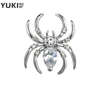 YUKI hipster Crystal spider brooches, men''s suit needle designs accessories women sweater pins