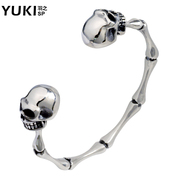 YUKI jewelry men''s bracelets titanium steel exaggeration tide staff ring vintage skull jewelry Club Europe accessories