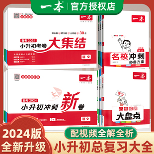 2024一本小学知识大盘点语文英语数学2024小升初冲刺新卷人教版北师大版六年级课文必背知识点归纳总结考点书小考毕业升初中总复习