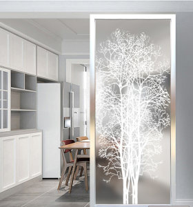 屏风玻璃钢化雕刻隔断图片