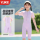 儿童泳衣女孩2025新款女童连体游泳衣中大童专业速干训练泳装备夏