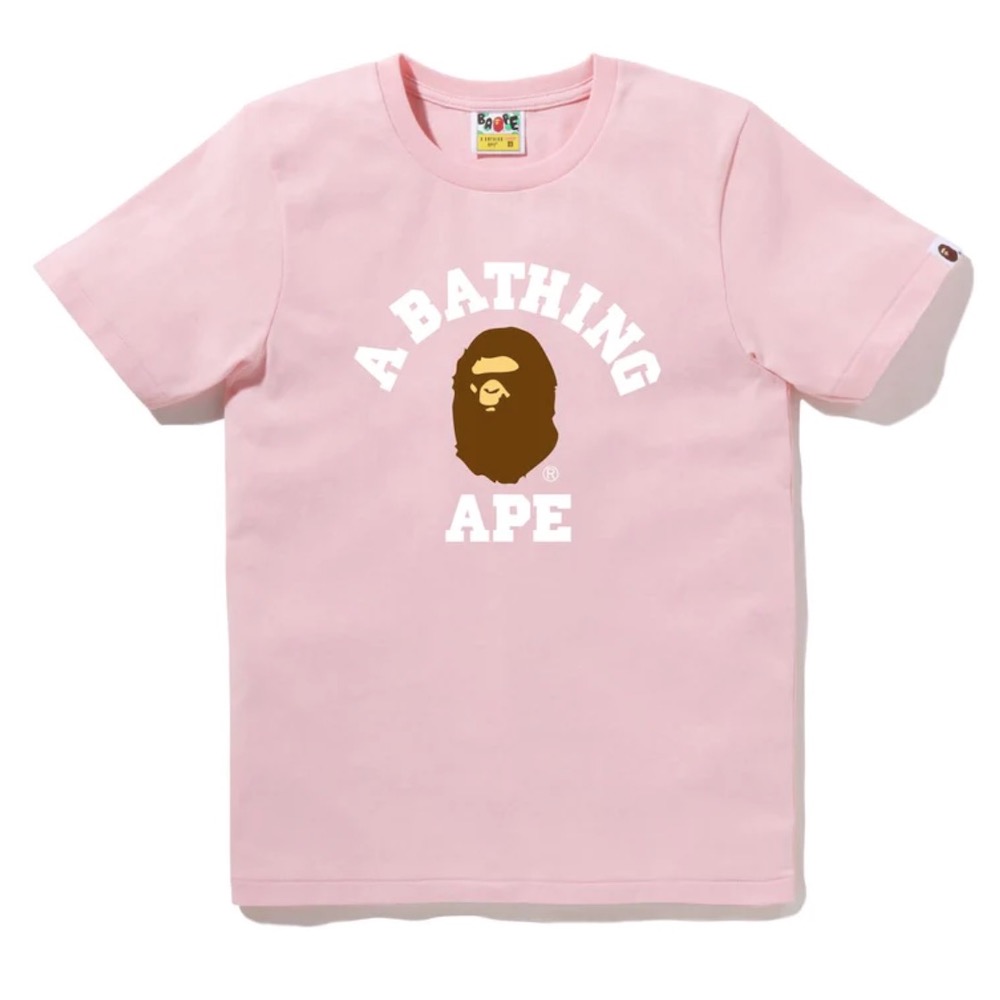 BAPE 短袖T恤 字母猿头彩色休闲圆领半袖 日本代购 COLLEGE TEE