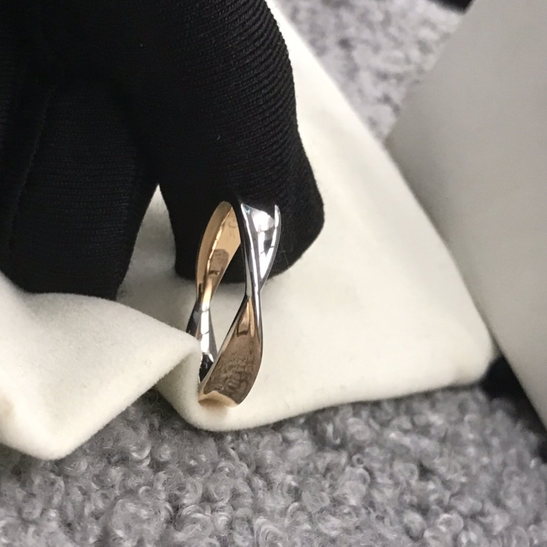 小ck戒指男女对戒纽结分色时尚设计小众素圈情人节礼物情侣一对