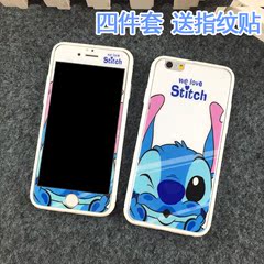 iPhone6s钢化玻璃贴膜苹果6plus史迪仔卡通彩膜防爆彩膜可爱5s潮