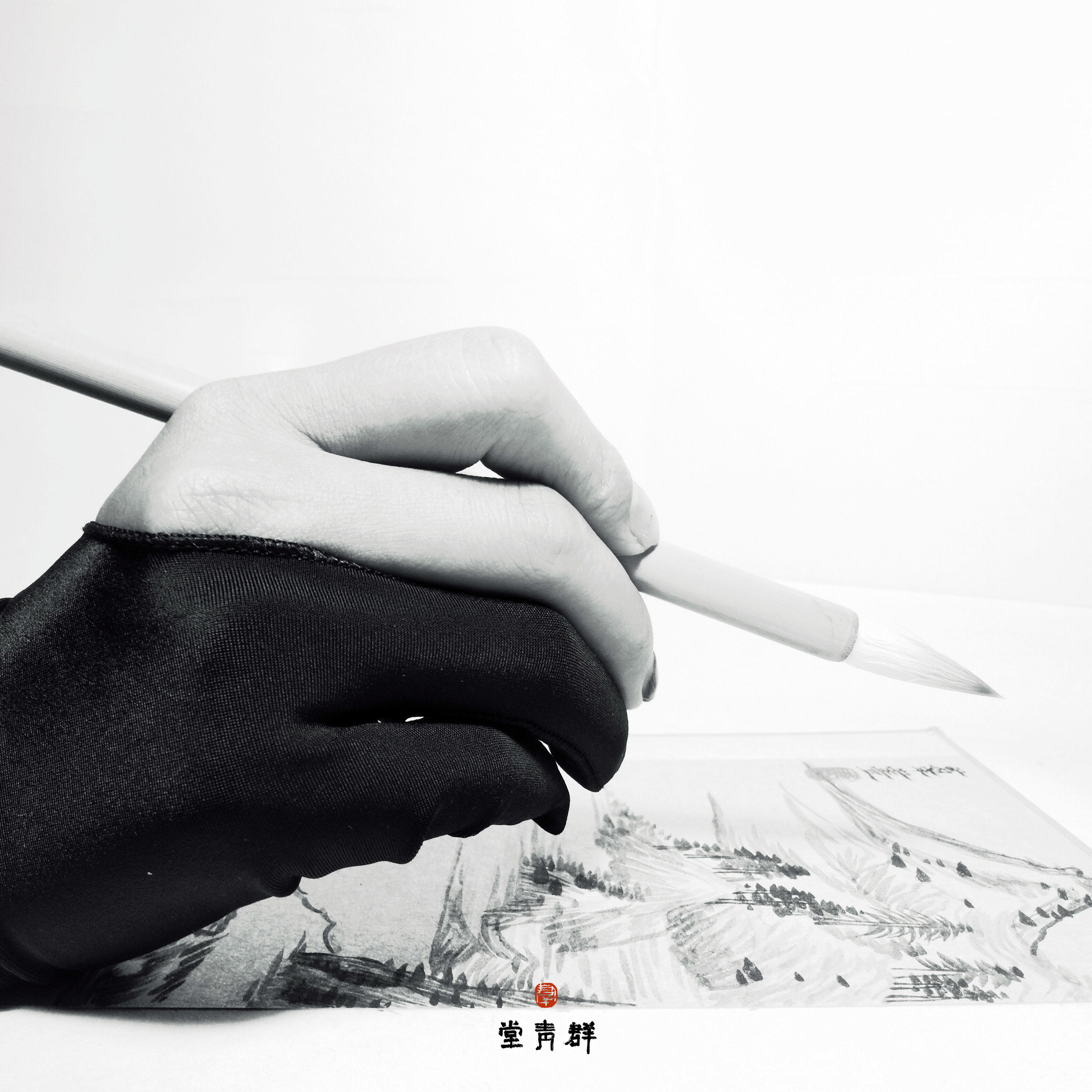 群青堂素描绘画手套国画二指手套防污防油防蹭防滑手套露手指全指|msdalam kategori Aksesori/Belt kulit/Hat/Muffler, sarung tangan - dari Buy2taobao.com untuk memberikan perkhidmatan ejen Taobao profesional membeli