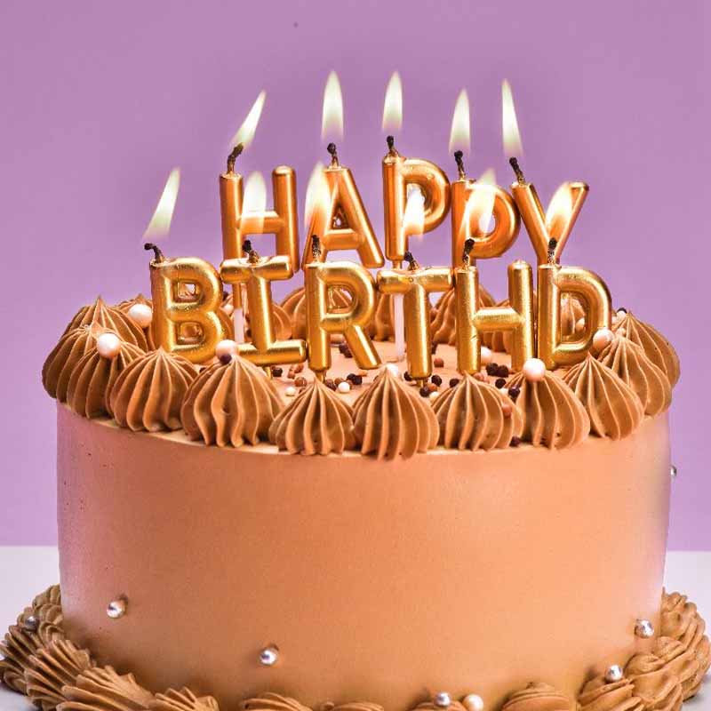 生日蛋糕蜡烛儿童无烟创意字母蜡烛happybirthday派对装饰烘焙