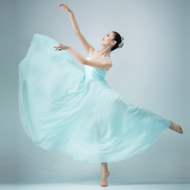 舞蹈风暴同款追光者演出服女飘逸大裙摆长裙现代舞芭蕾舞裙子摄影