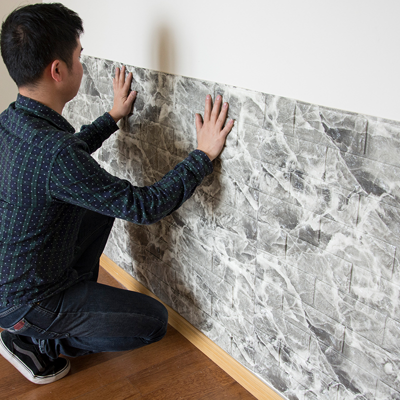 大理石纹3d立体墙贴自粘墙纸翻新壁纸砖纹客厅背景墙贴画贴纸在类目 家居饰品, 贴饰, 墙贴中 - 来自Buy2taobao.com提供专业的淘宝代购服务