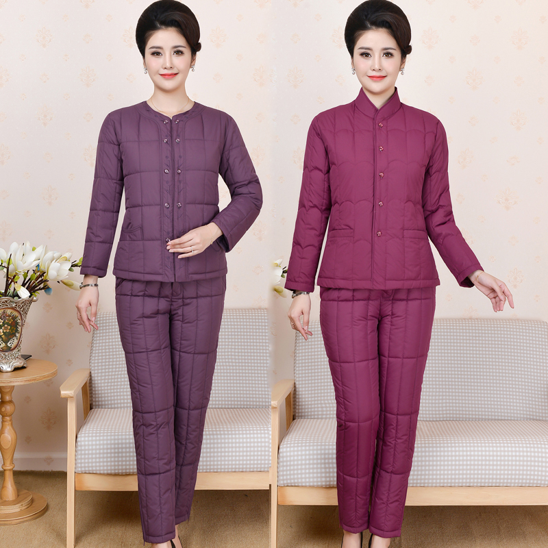 中老年女装冬棉衣羽绒棉内胆两件套装妈妈装棉服内穿保暖棉袄棉裤|msdalam kategori Butik wanita / wanita, wanita pertengahan umur - dari Buy2taobao.com untuk memberikan perkhidmatan ejen Taobao profesional membeli