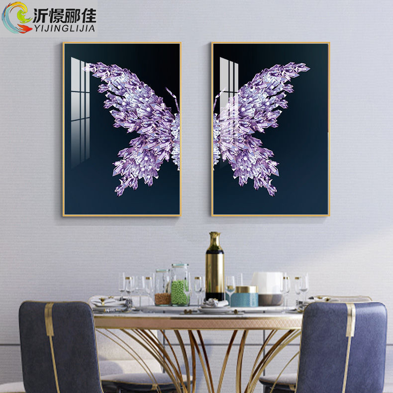 沂憬郦佳婚房装饰画餐厅背景墙壁画婚礼喜庆结婚爱情挂画客厅餐桌