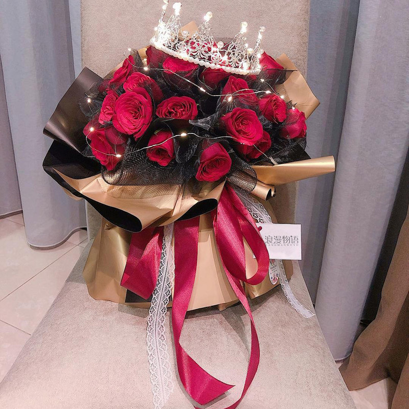 鲜花速递同城上海配送玫瑰花束混搭深圳生日北京广州重庆红粉韩式