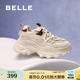 百丽女鞋子厚底增高老爹鞋女2025春季新款运动休闲鞋D7F1DAM5