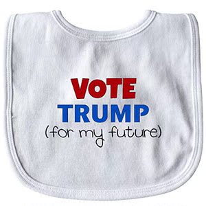 inktastic - vote trump (for my future) baby bib