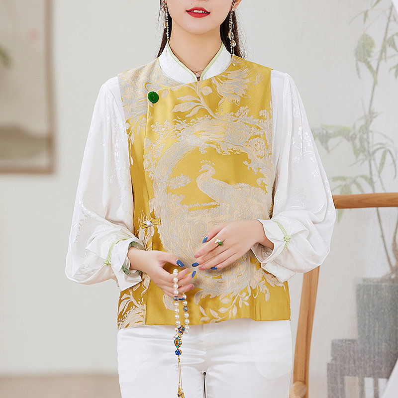 唐装女汉服女士马甲夏季外穿新中式复古国风女装改良旗袍上衣时尚