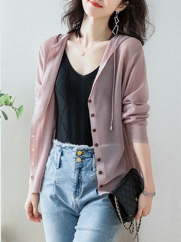 女士夏季薄款针织开衫防晒衣2021新款