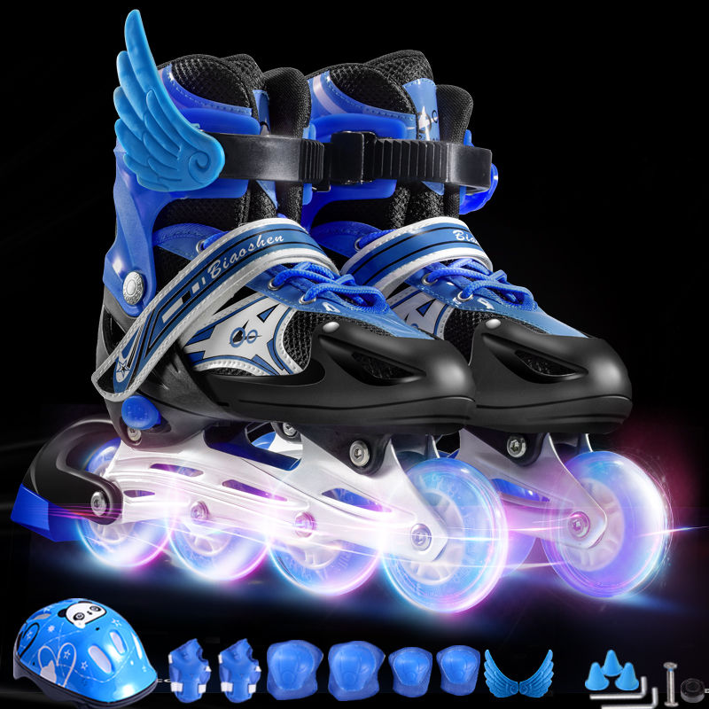 the skating shoes children suit Boy girl adult Skates Roller skates Roller skating shoes Skate shoes Adjustable Flashin the Men's Shoes, Low shoes category - from Buy2taobao.com to provide professional Taobao agent buy service