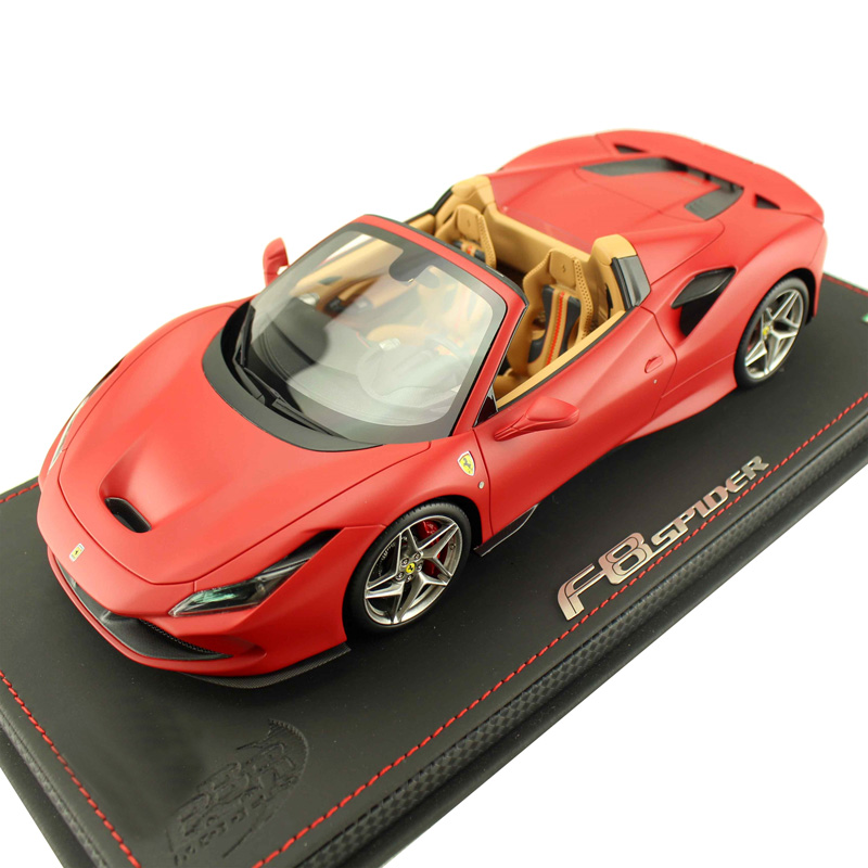 1/18 法拉利 ferrari f8 tribute 汽车模型 敞篷跑车 亚光红