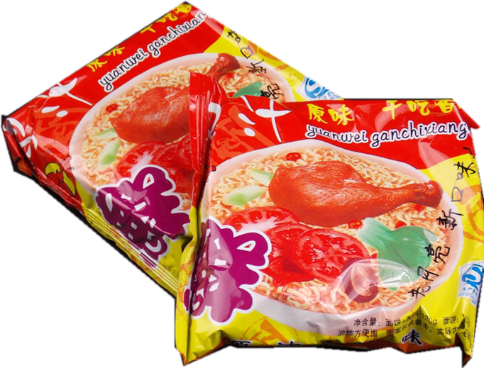 陕西汉中城固月亮牌鸡汁方便面 干吃面 鸡汁味方便面120g$1.