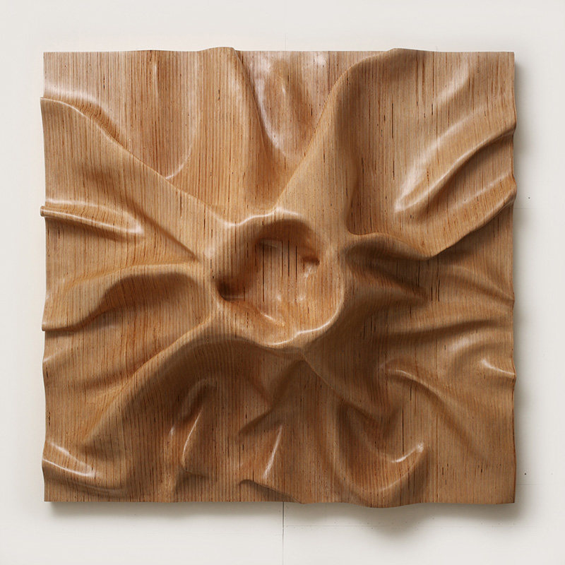 简约现代立体抽象木雕装饰画圆形客厅玄关背景墙挂画装置艺术壁画